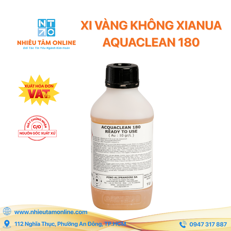Xi Vàng Không Xianua - Aquaclean 180