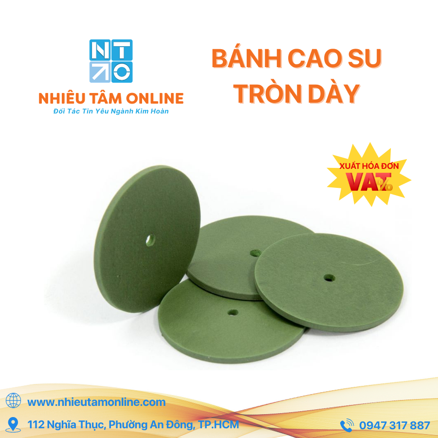 Bánh Cao Su Tròn Dày 20mm