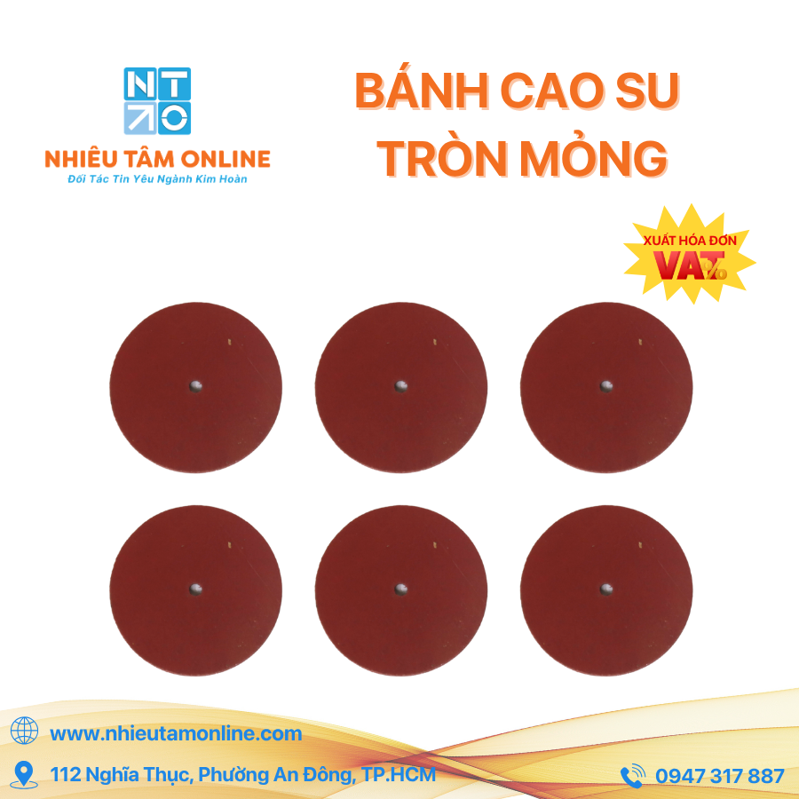 Bánh Cao Su Tròn Mỏng 20mm