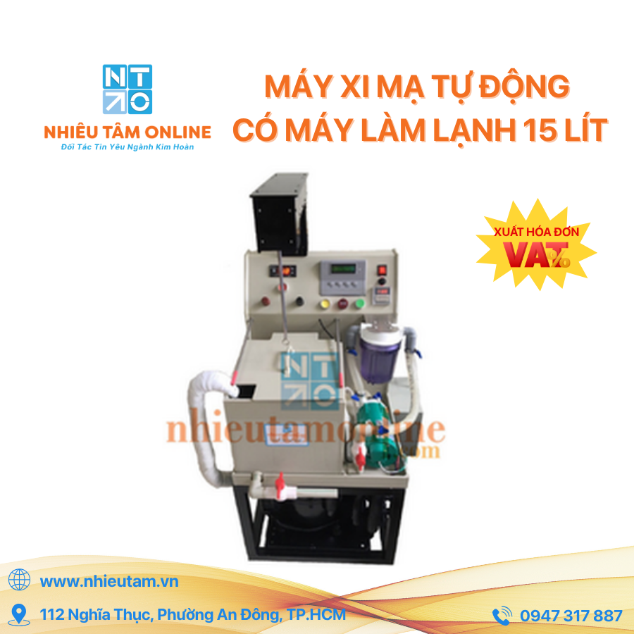 Máy Xi Mạ Tự Động Có Máy Làm Lạnh 15 Lít