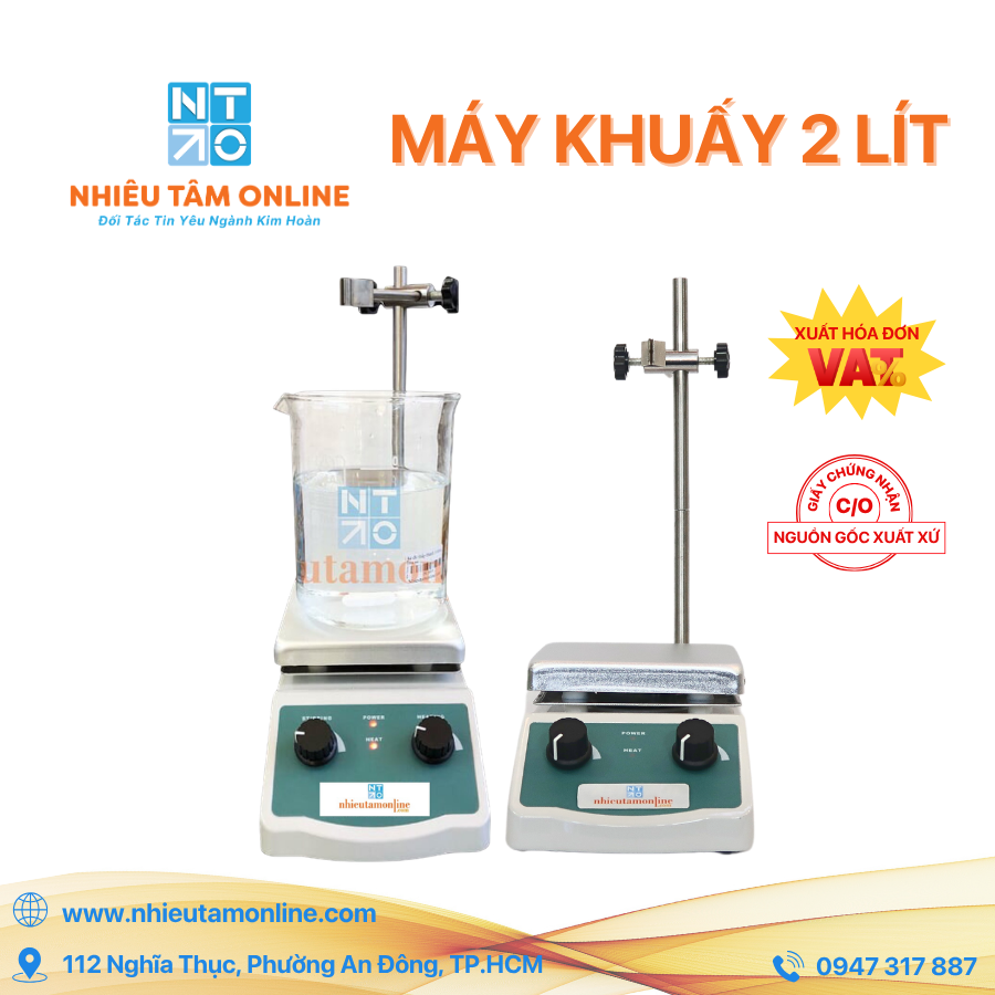 Máy Khuấy Từ Nhiệt Độ Cao 2 Lít