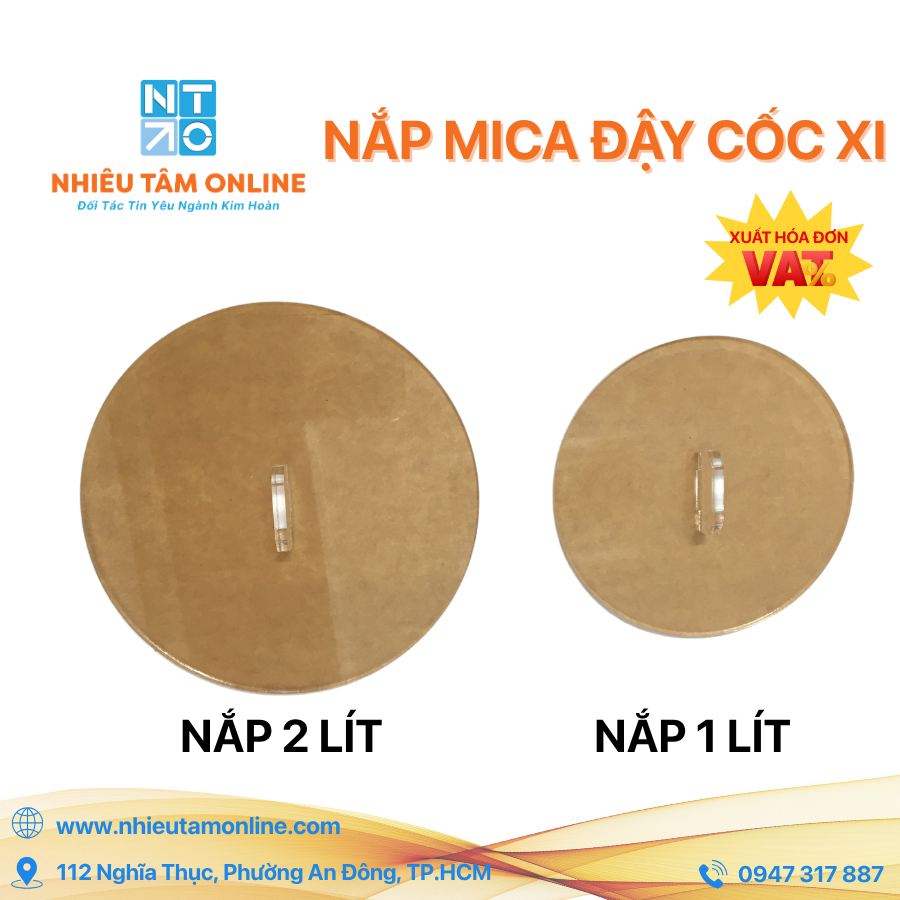 ​Nắp Mica Đậy Cốc Xi Mạ 1 lít - 2 lít​