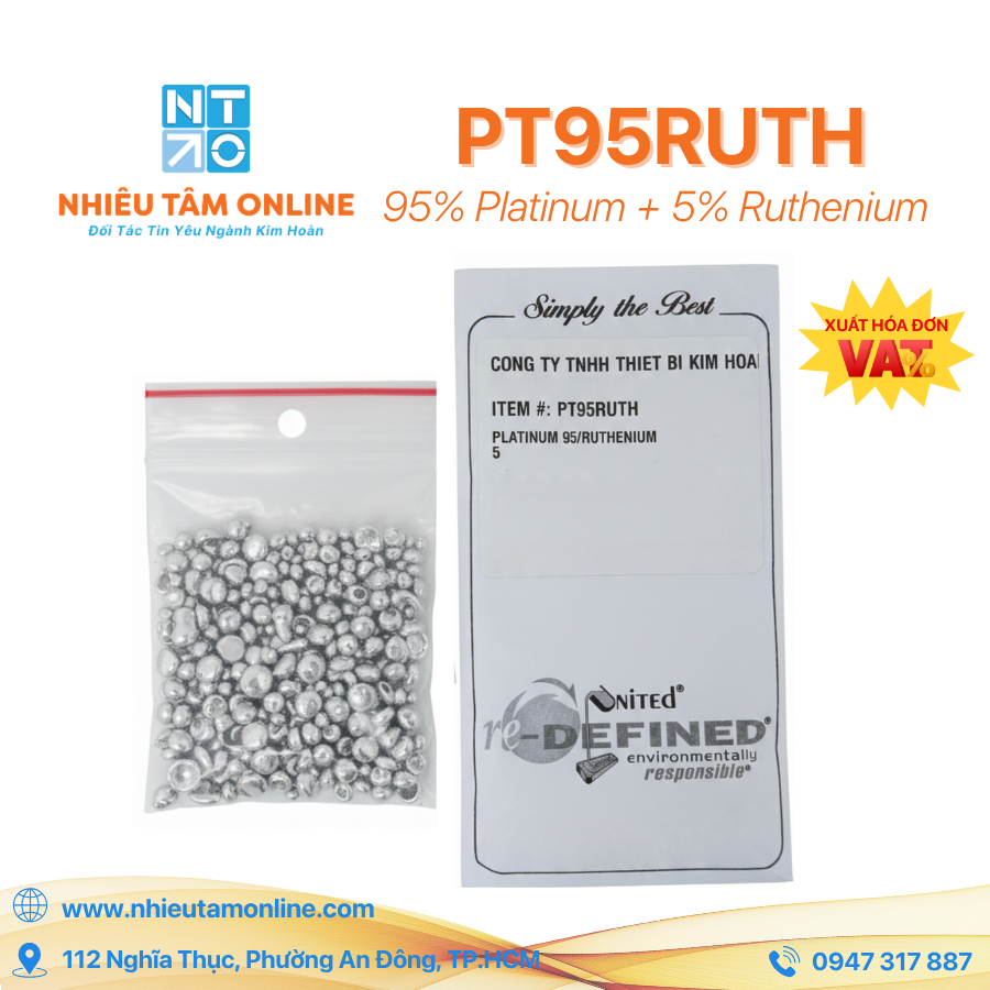 Hợp kim 95% Platinum + 5% Ruthenium
