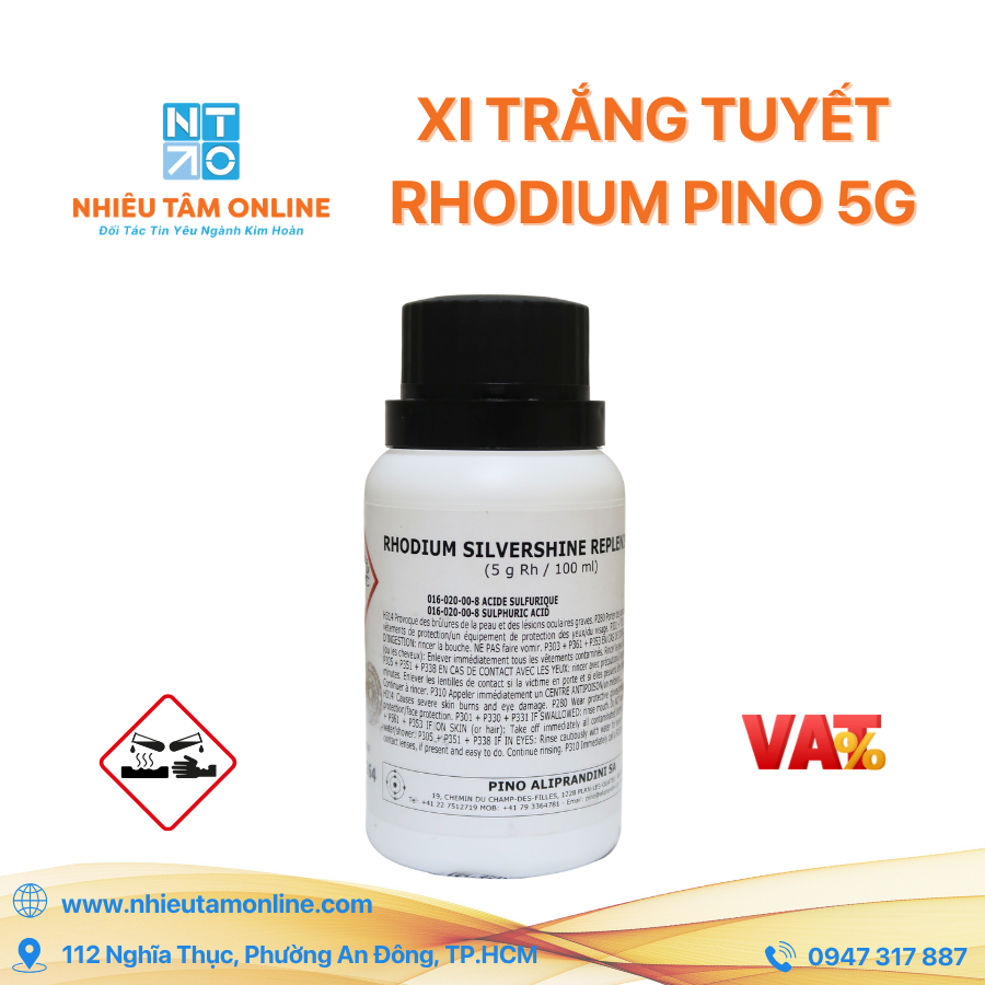 Xi Trắng Tuyết Rhodium PINO 5G
