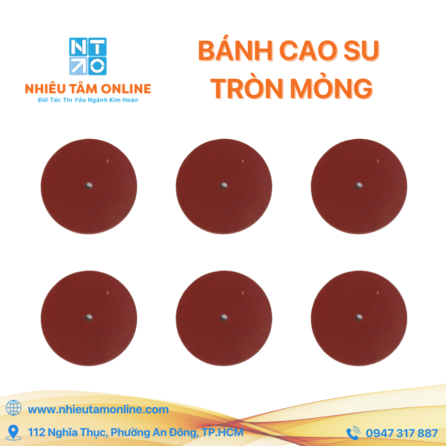 Bánh Cao Su Tròn Mỏng 20mm