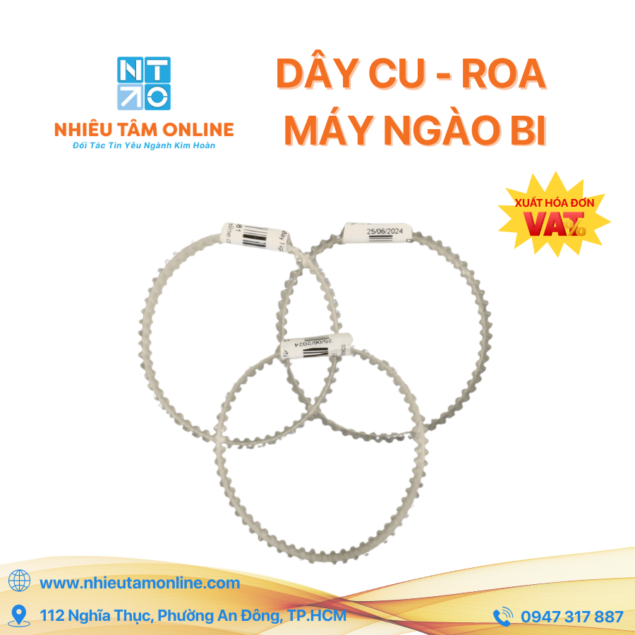 ​Dây cu - roa máy ngào bi