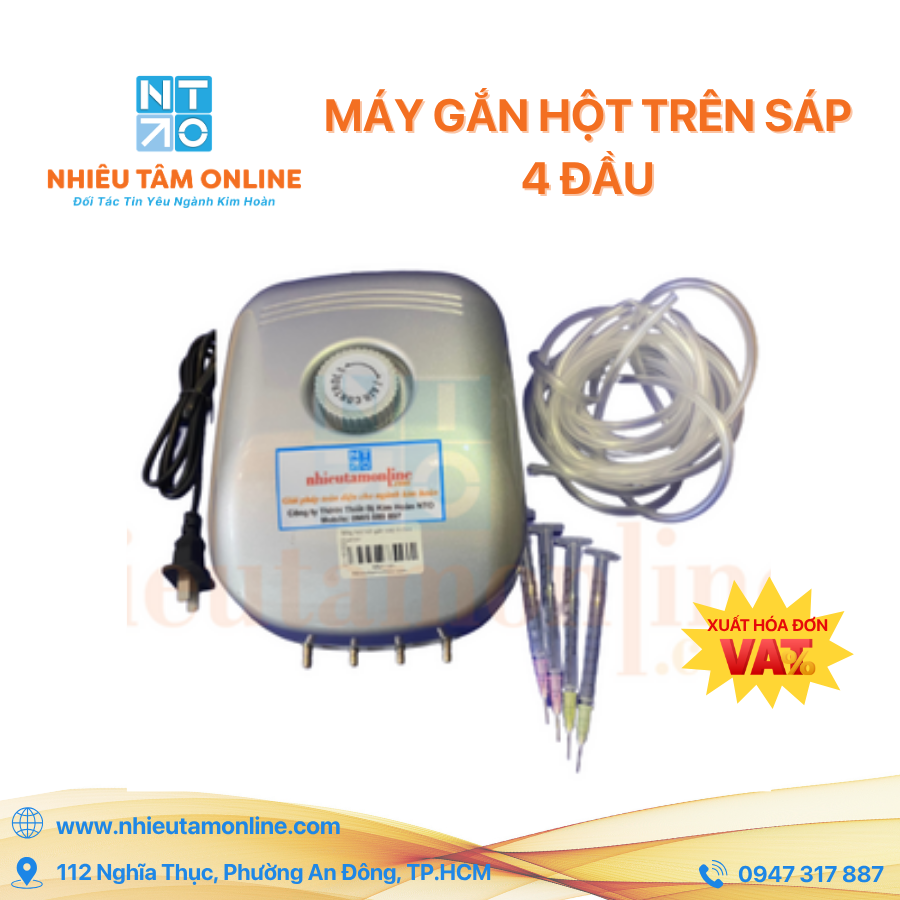 Máy Gắn Hột Trên Sáp 4 Đầu