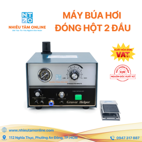 Máy Búa Hơi Đóng Hột 2 Đầu