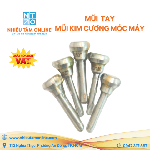 Mũi Tay - Mũi Kim Cương Móc Máy
