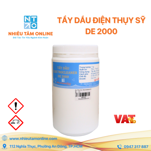 Tẩy Dầu Điện Thụy Sỹ DE 2000