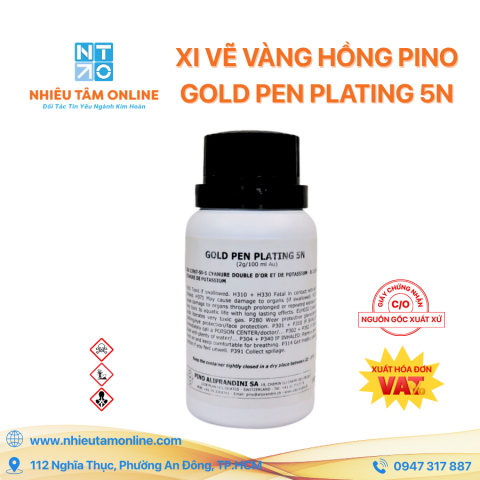 Xi Vẽ Vàng Hồng Pino - Gold Pen Plating 5N