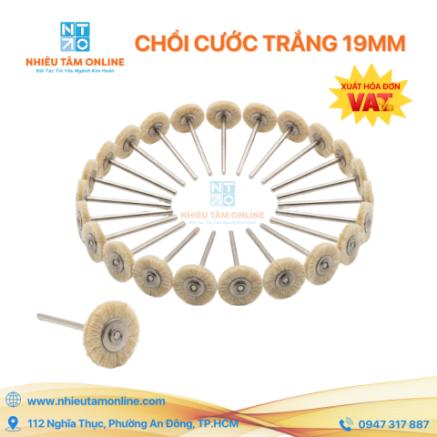 ​Chổi bánh cước trắng 19mm
