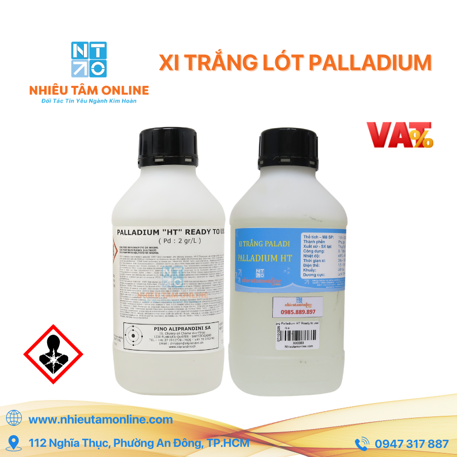 Xi trắng lót Palladium