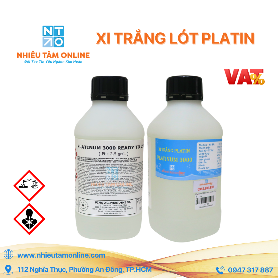 Xi trắng lót Platin